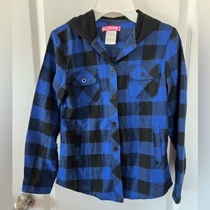 Ciate Kids Blue and Black Checkered Jean Jacket